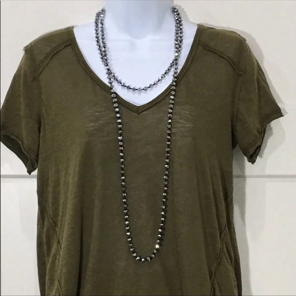 Taylor & Sage olive green back lace up top - Picture 2 of 7